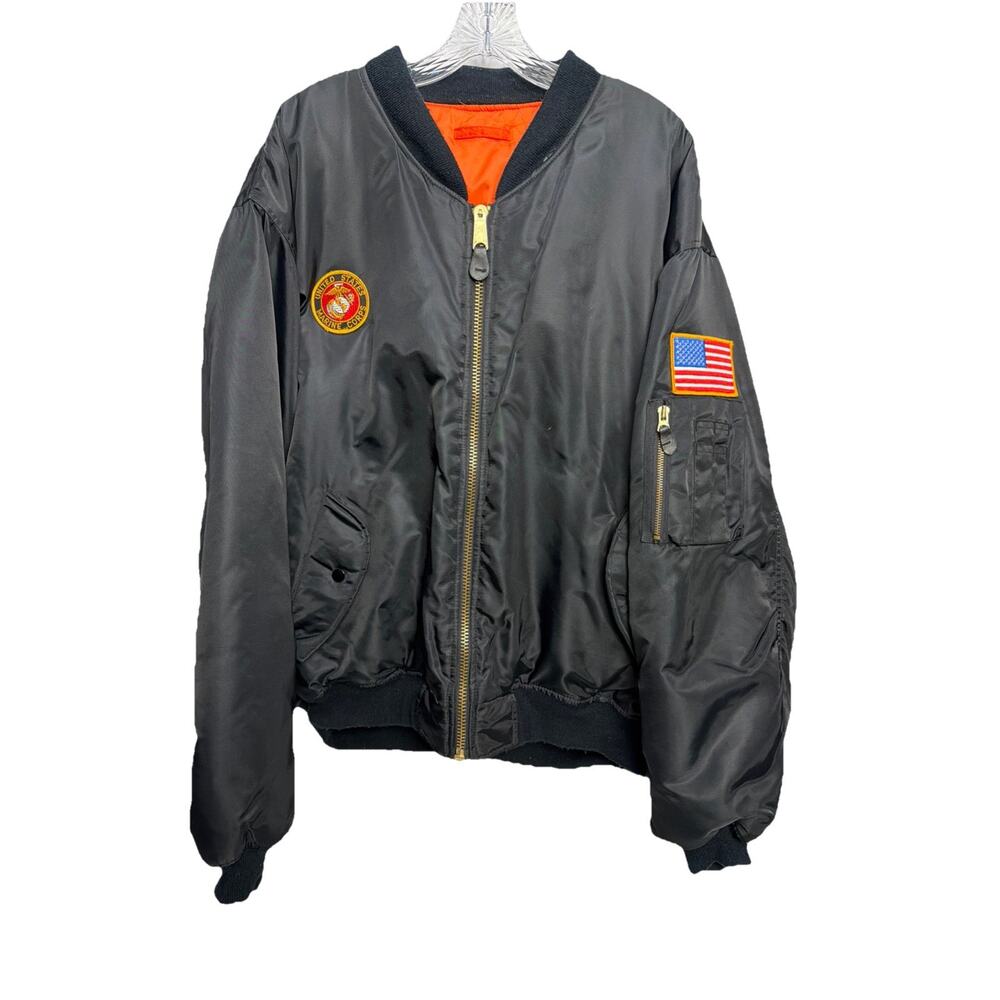 Mens MLLION Guy Marine Corps Zipper Front Jacket Size 2XL - Picture 2 of 12